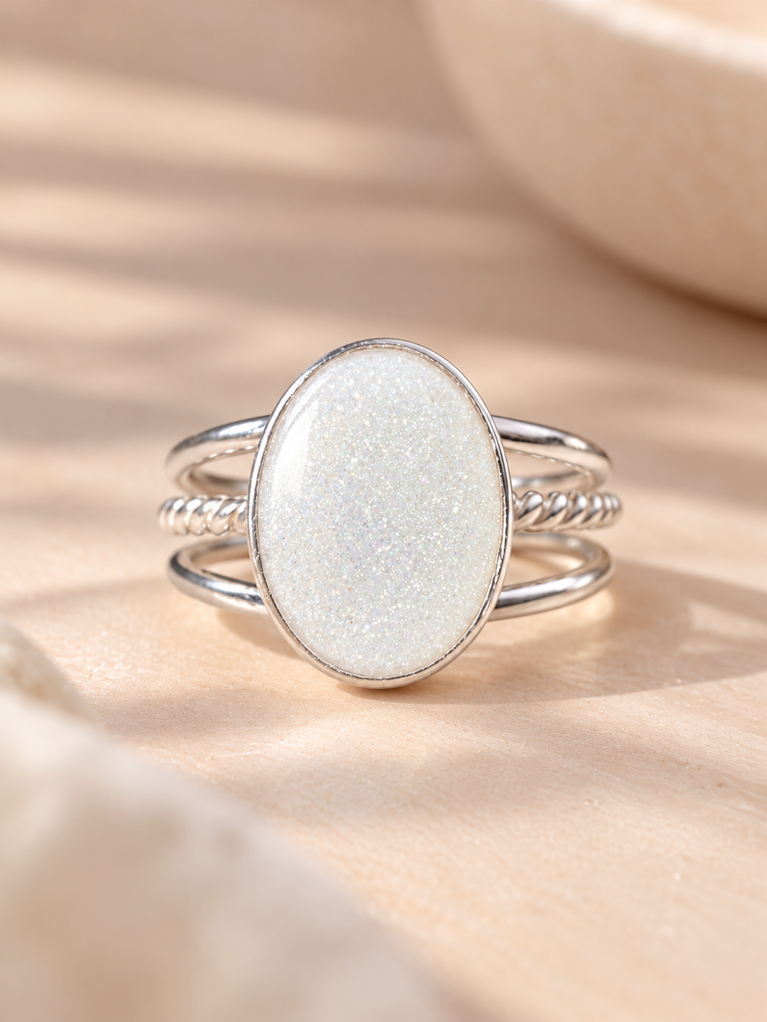 Trio Oval Breastmilk | Memorial Keepsake Ring