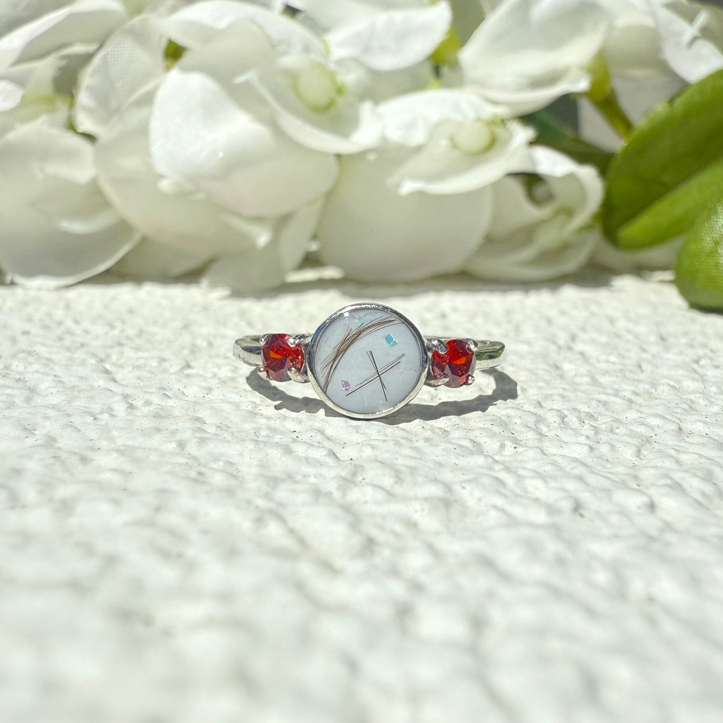 Round Birthstone Keepsake Ring