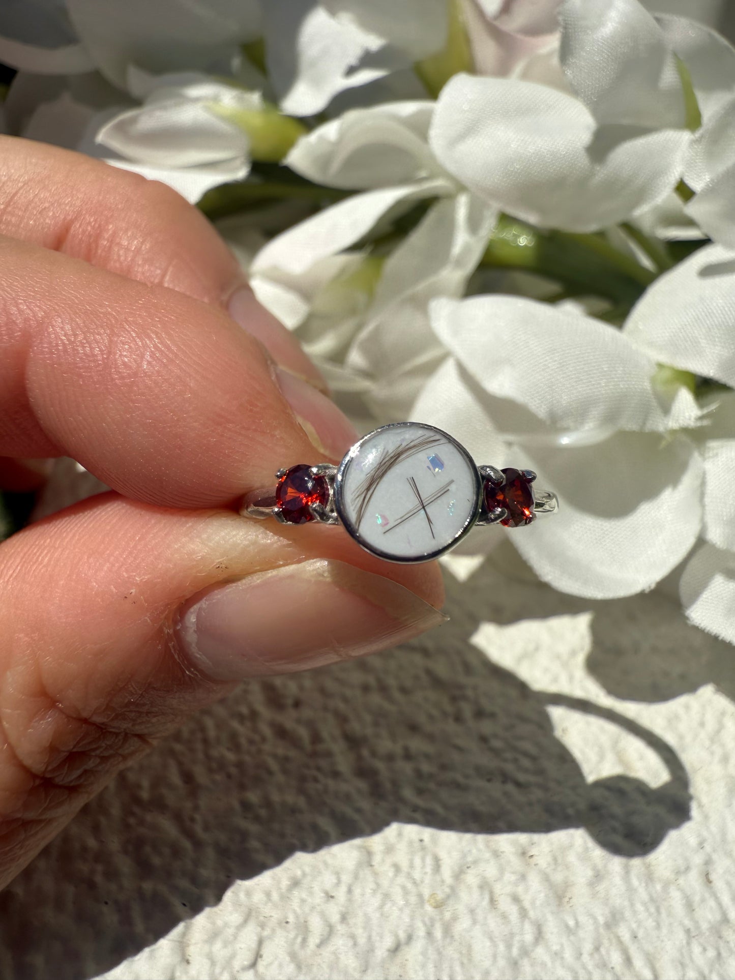 Round Birthstone Keepsake Ring