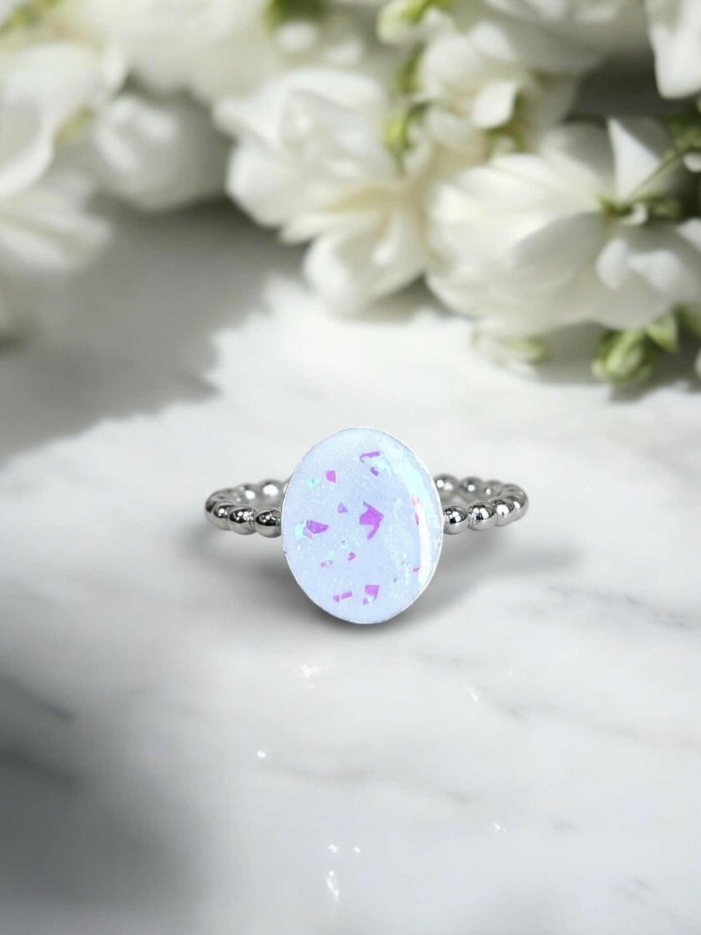 Bubble Band Breastmilk | Memorial Keepsake Ring - Oval