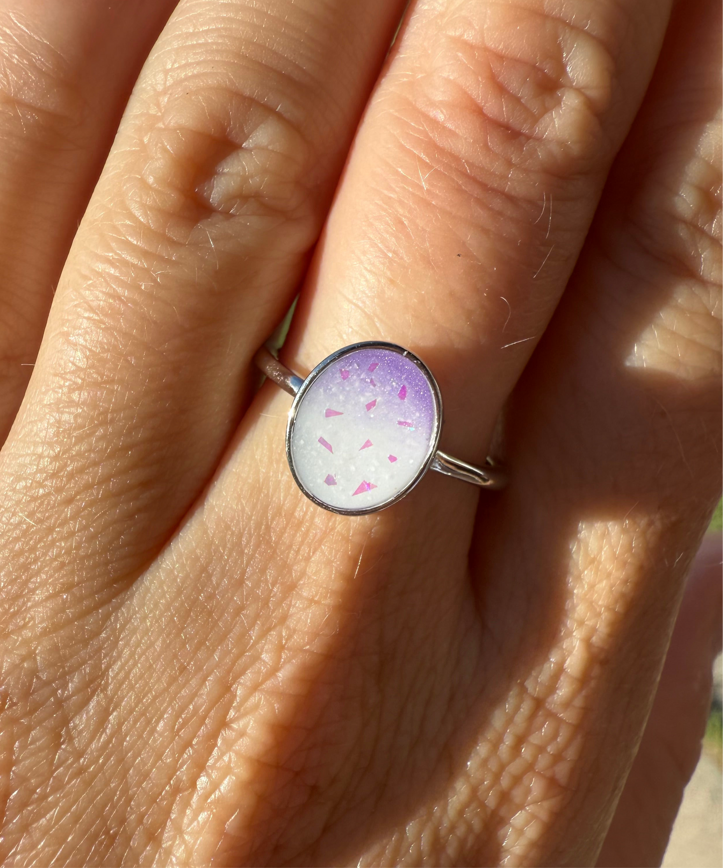 Simple Oval Keepsake Ring