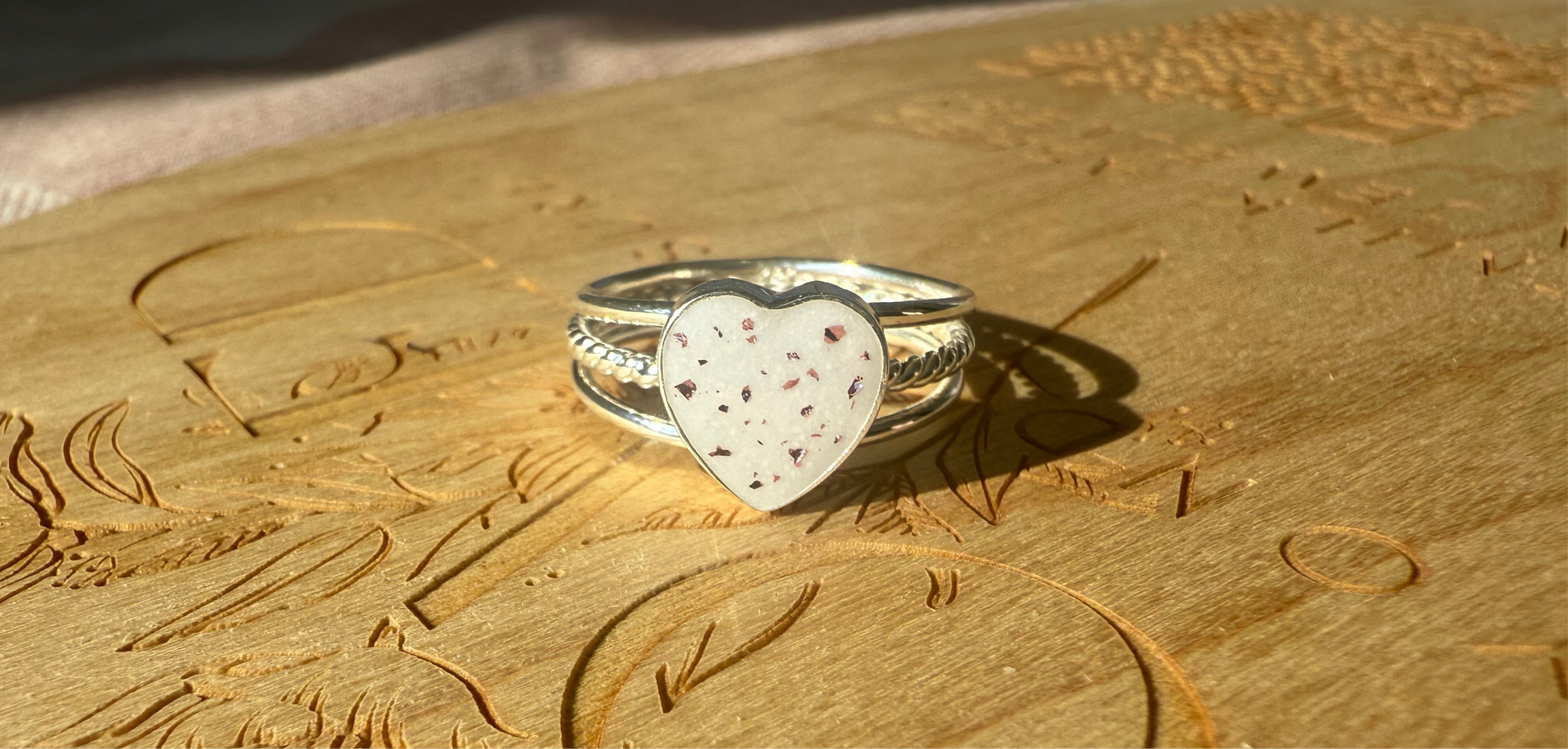 Trio Love Keepsake Ring - Personalized Handmade Jewelry in Silver or Gold