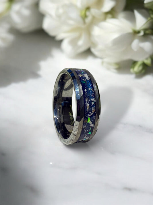 Hammered Breastmilk | Memorial Keepsake Ring