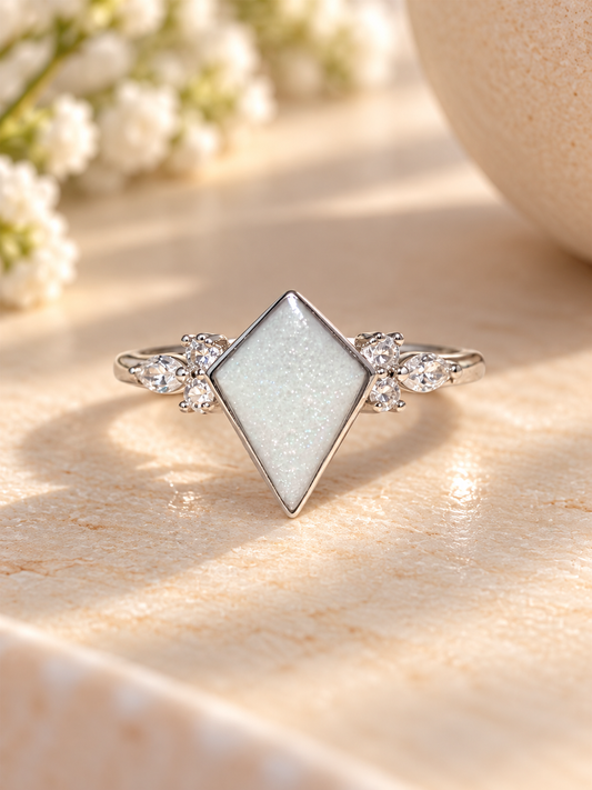 Diamonds In The Sky Breastmilk | Memorial Keepsake Ring