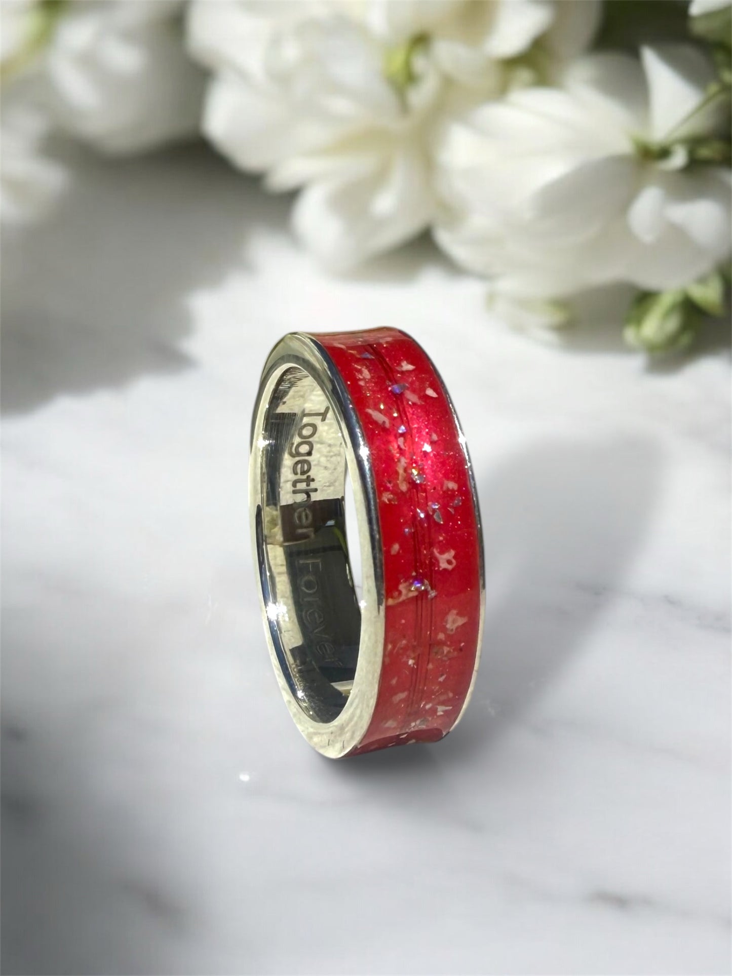 Wide Band Breastmilk | Memorial Keepsake Ring