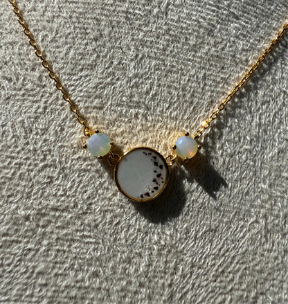 Round Birthstone Keepsake Necklace