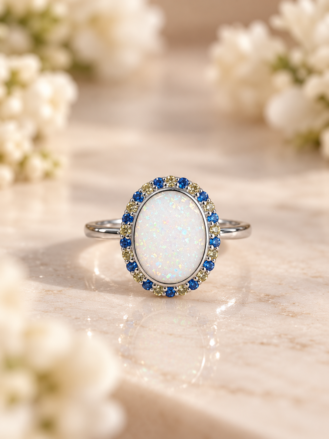 Oval Birthstone Breastmilk | Memorial Keepsake Ring