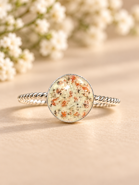 Twisted Round Breastmilk | Memorial Keepsake Ring - Round