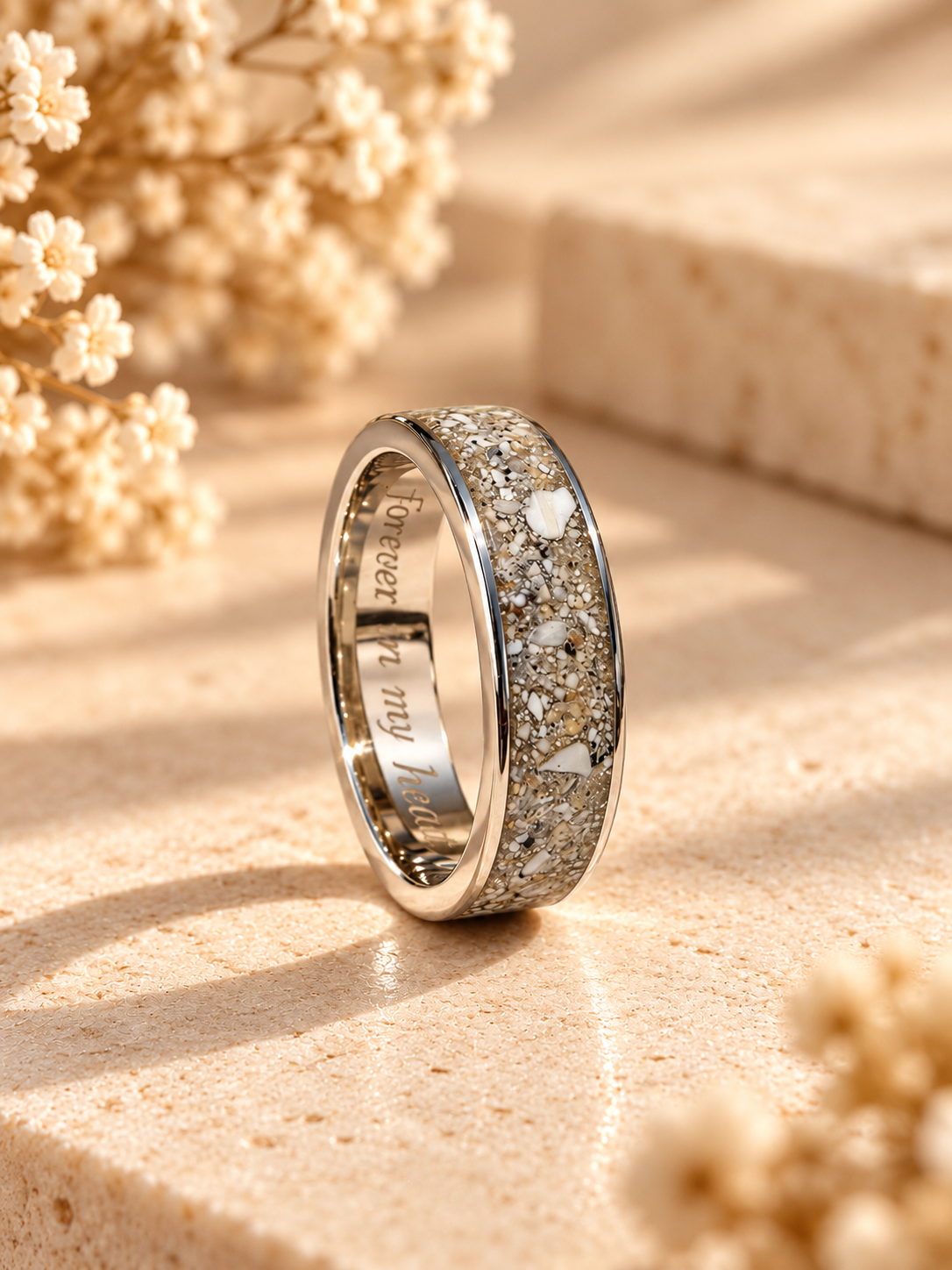 Wide Band Breastmilk | Memorial Keepsake Ring