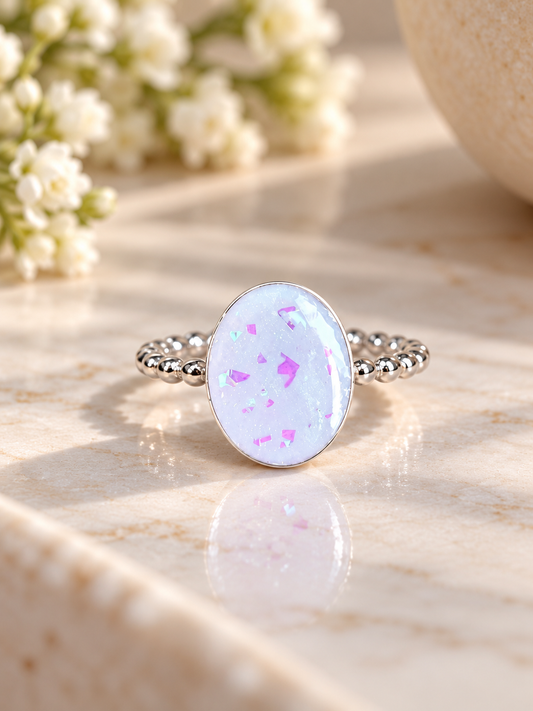 Bubble Band Breastmilk | Memorial Keepsake Ring - Oval