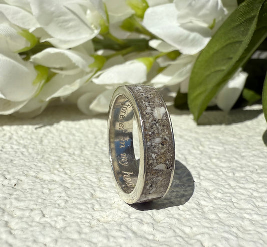 Wide Band Keepsake Ring
