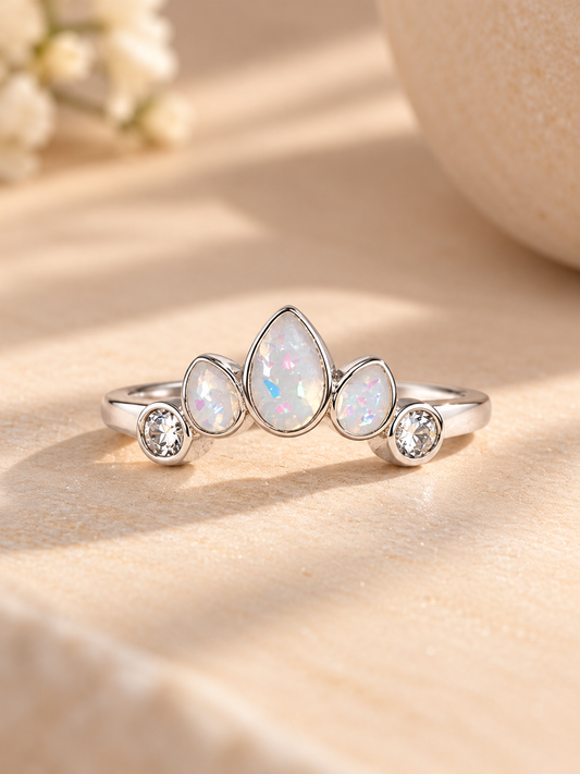 Lotus Birthstone Breastmilk | Memorial Keepsake Ring