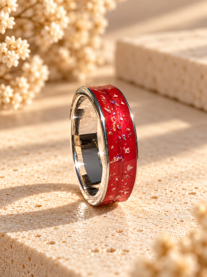 Wide Band Breastmilk | Memorial Keepsake Ring