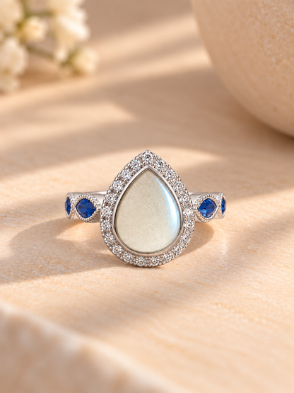 Princess Pear Breastmilk | Memorial Keepsake Ring