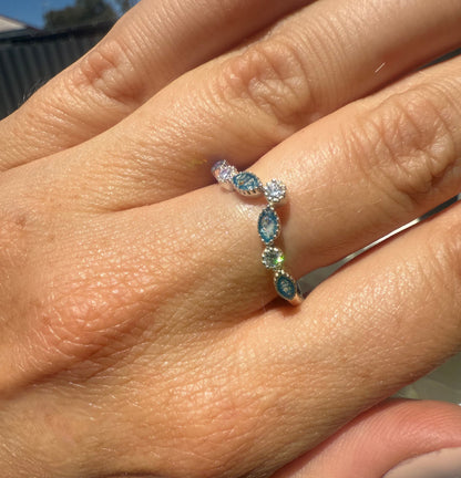 Halo Birthstone Breastmilk | Memorial Keepsake Ring