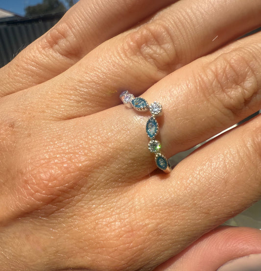 Halo Birthstone Keepsake Band