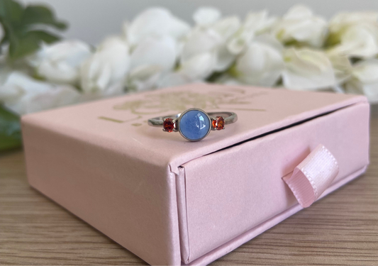 Round Keepsake Birthstone Ring