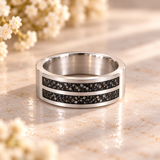 Double Channel Breastmilk | Memorial Keepsake Ring