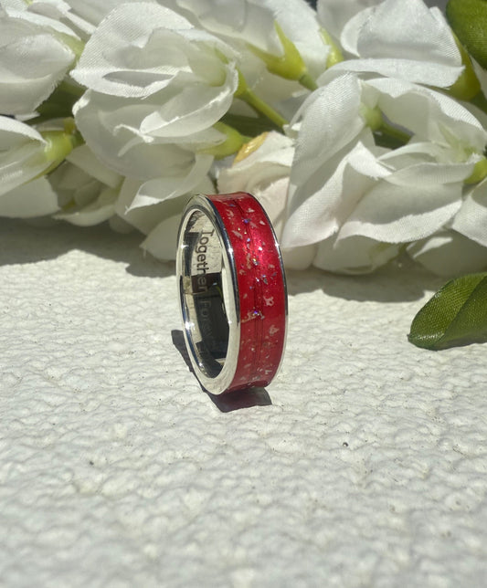 Wide Band Keepsake Ring