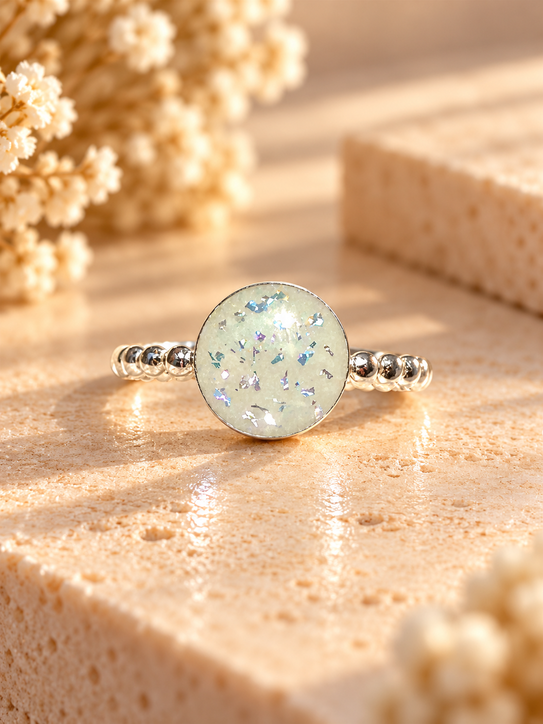 Bubble Band Breastmilk | Memorial Keepsake Ring - Round