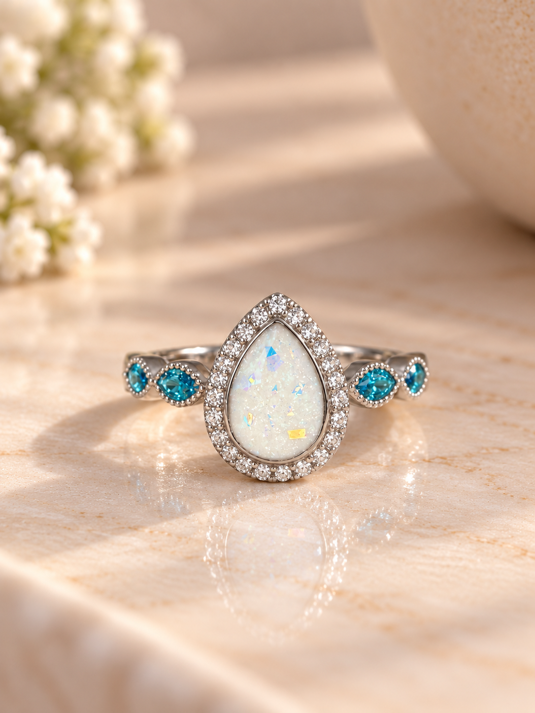 Princess Pear Breastmilk | Memorial Keepsake Ring