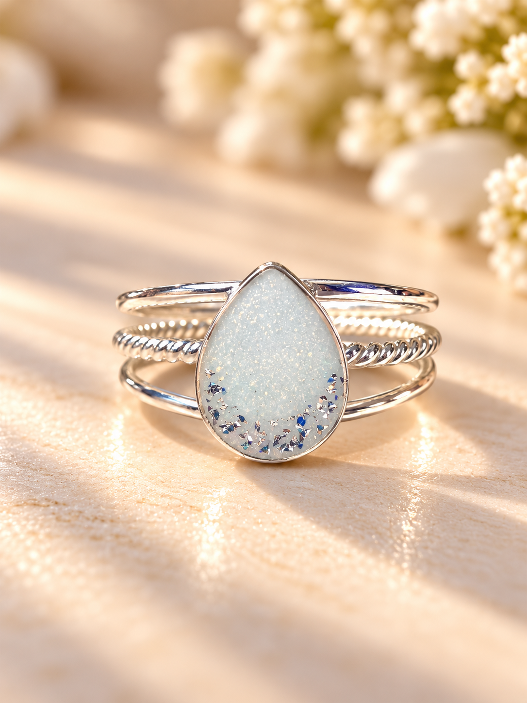 Trio Pear Breastmilk | Memorial Keepsake Ring