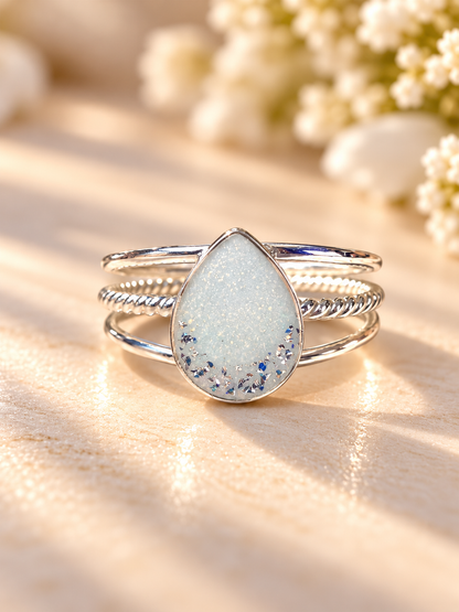 Trio Pear Breastmilk | Memorial Keepsake Ring