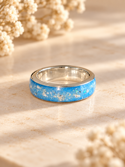 Wide Band Breastmilk | Memorial Keepsake Ring