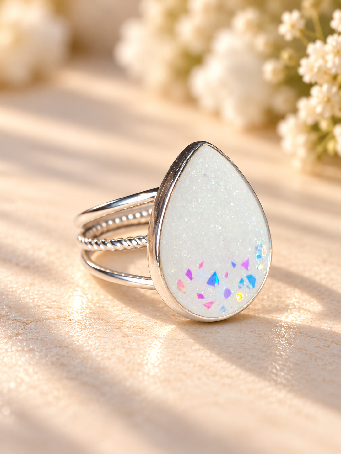 Trio Pear Breastmilk | Memorial Keepsake Ring