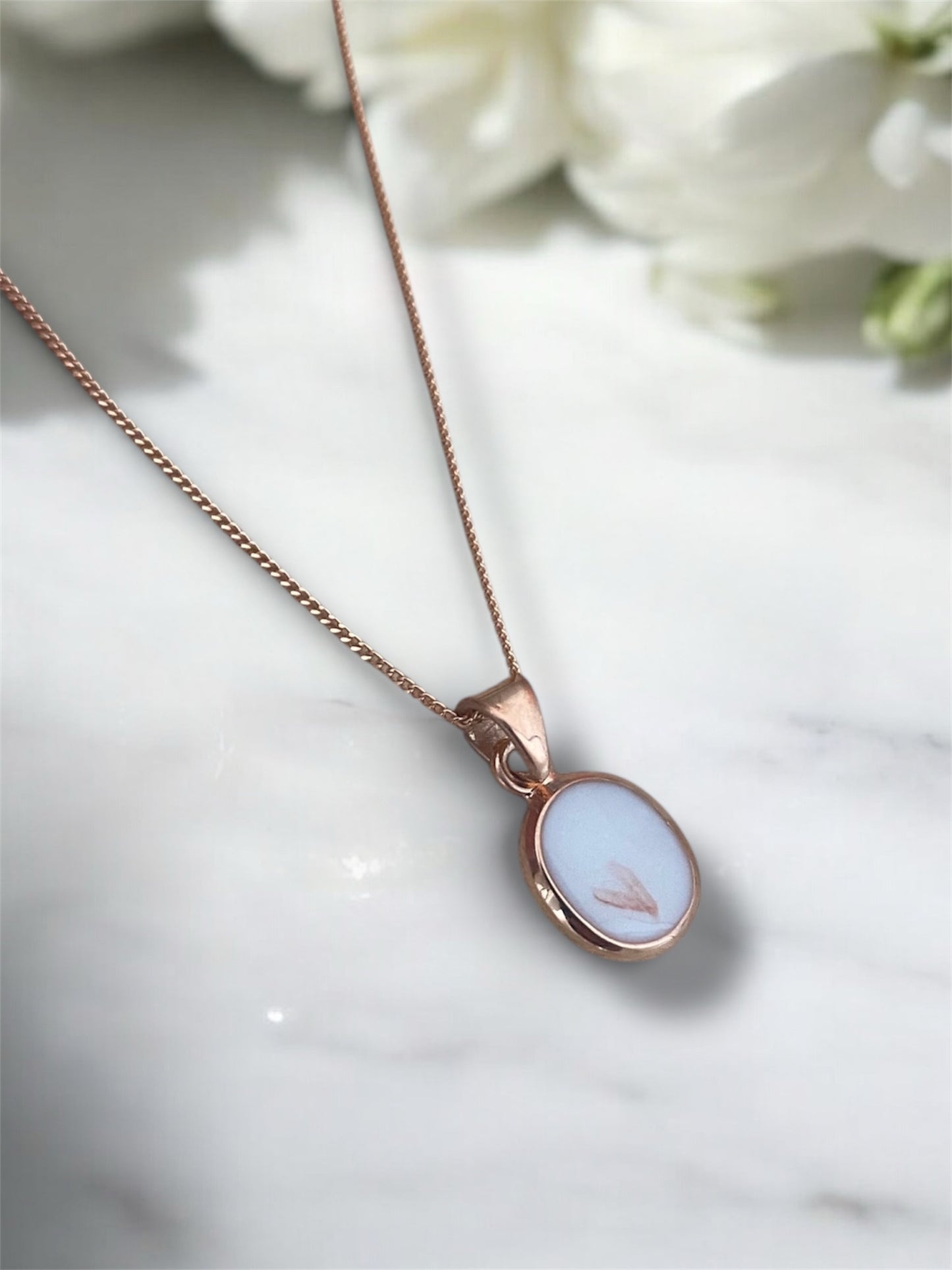 Classic Oval Breastmilk | Memorial Keepsake Necklace