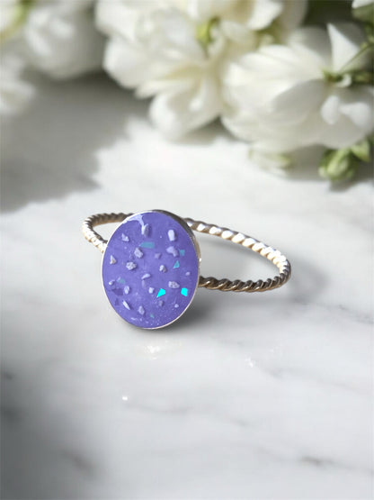 Twisted Breastmilk | Memorial Keepsake Ring - Oval