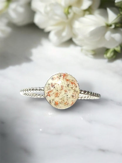Twisted Round Breastmilk | Memorial Keepsake Ring - Round