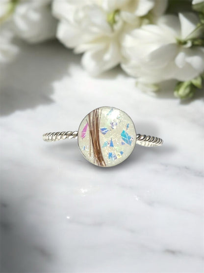 Twisted Round Breastmilk | Memorial Keepsake Ring - Round