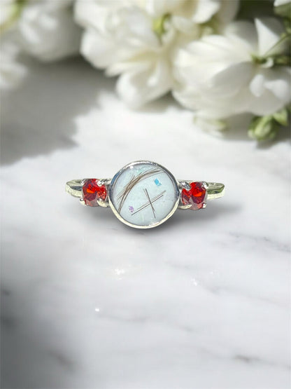 Round Birthstone Keepsake Ring