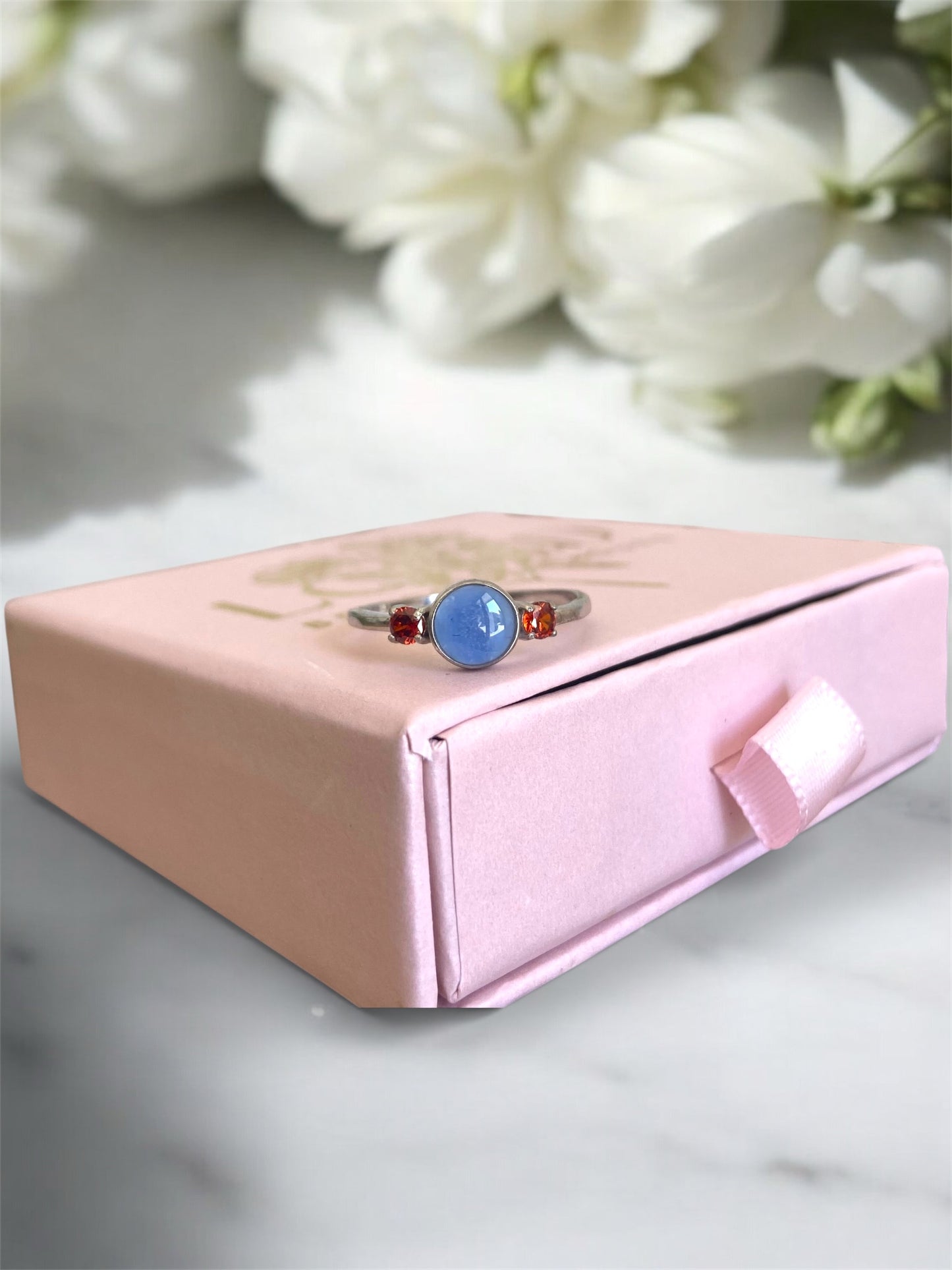 Round Birthstone Keepsake Ring