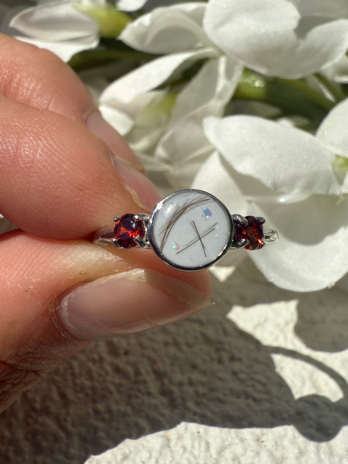 Round Birthstone Keepsake Ring