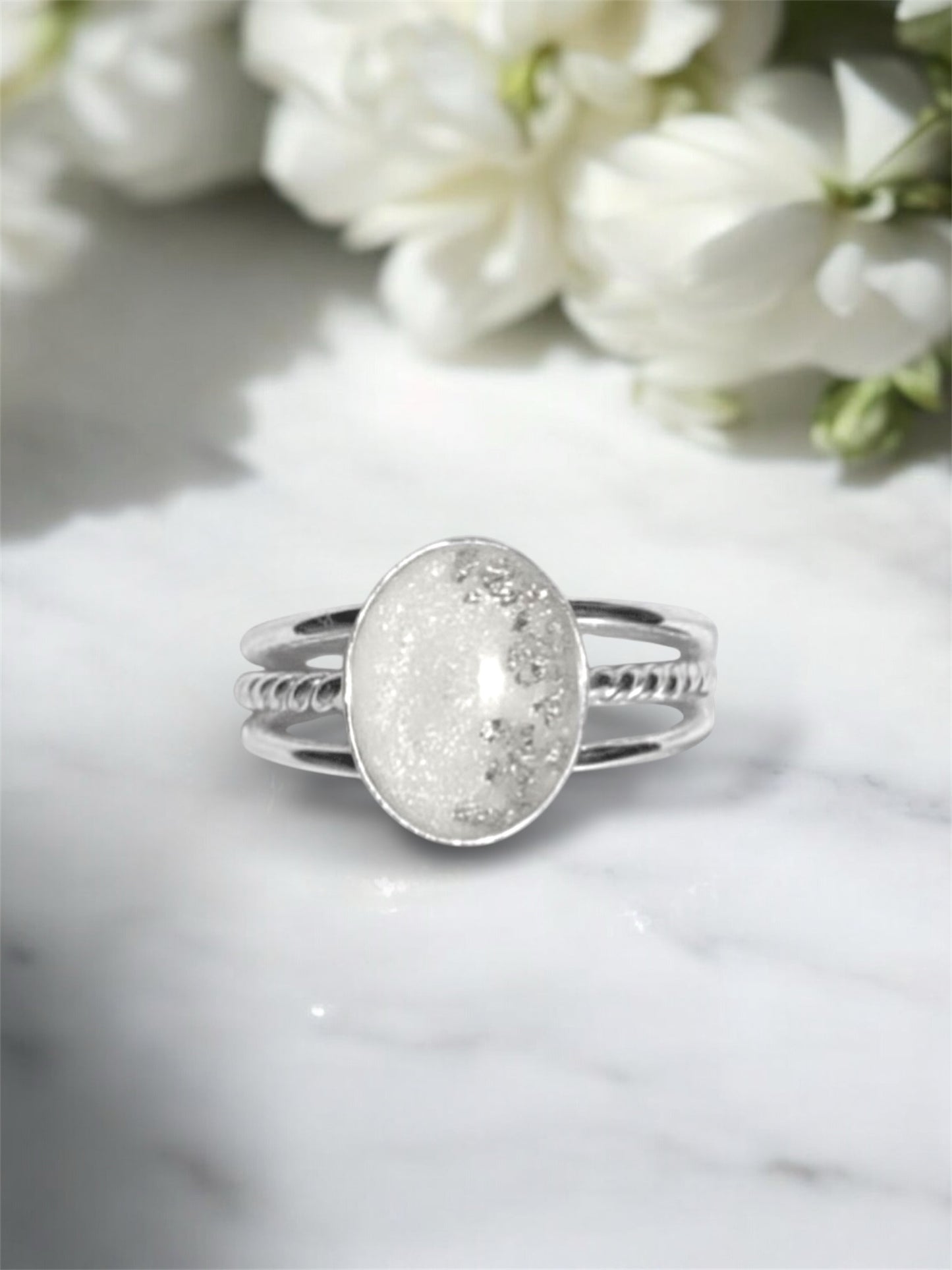 Trio Oval Breastmilk | Memorial Keepsake Ring