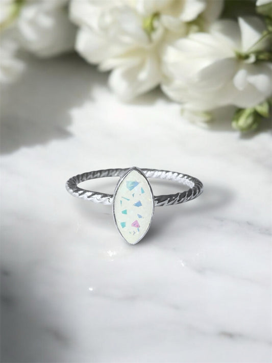 Twisted Marquise Breastmilk | Memorial Keepsake Ring