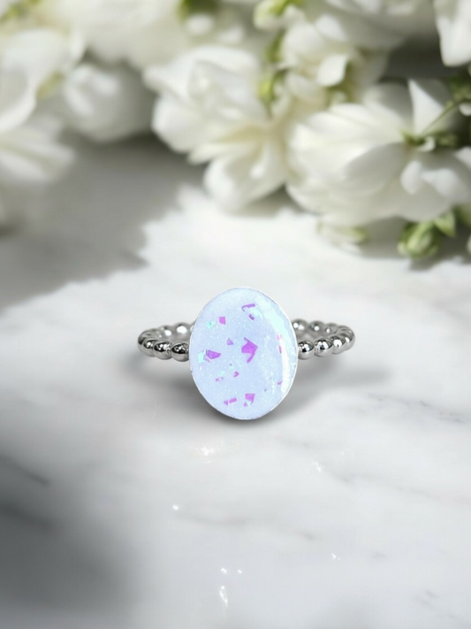 Bubble Band Breastmilk | Memorial Keepsake Ring - Oval