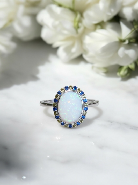 Oval Birthstone Breastmilk | Memorial Keepsake Ring