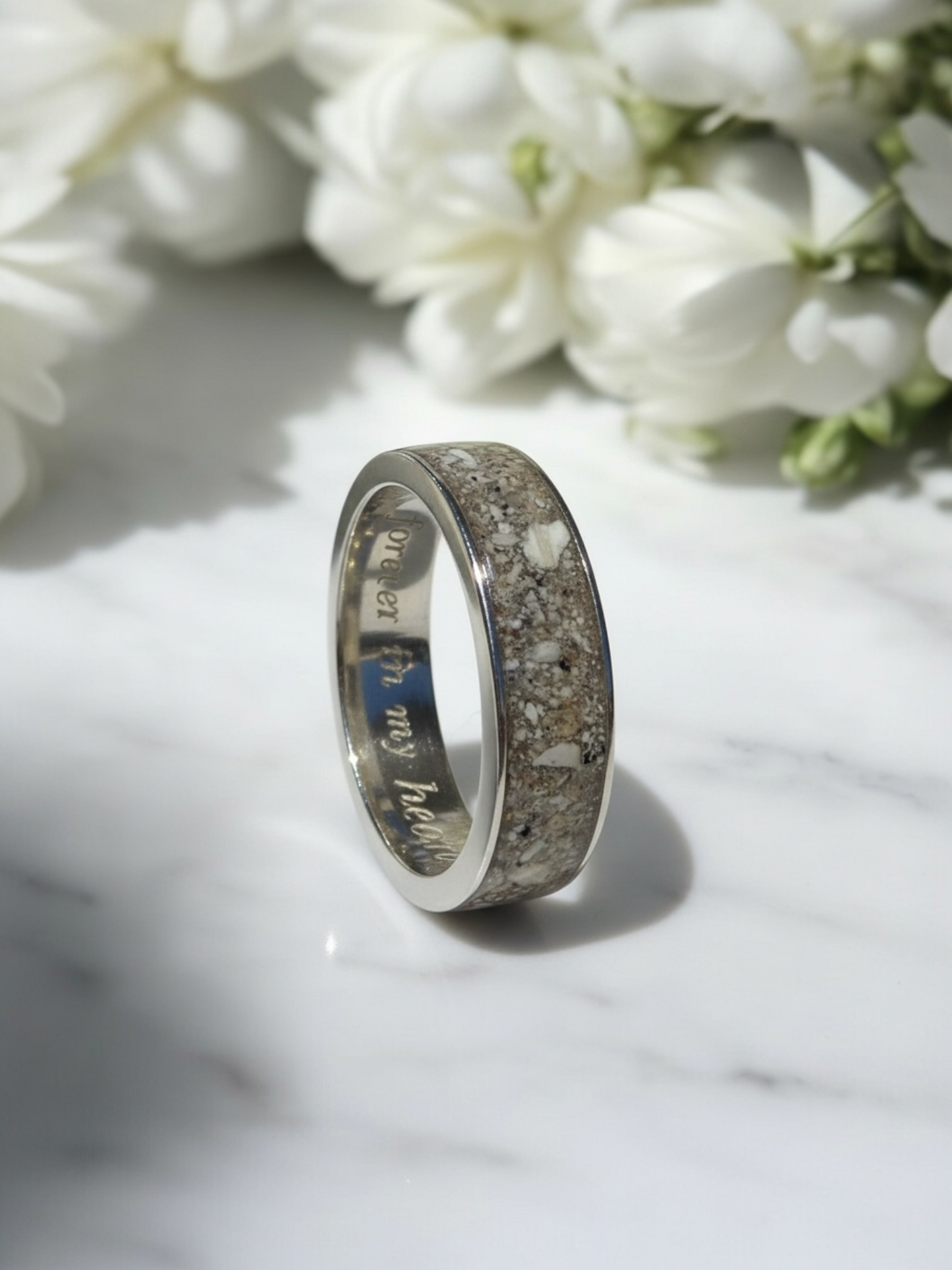 Wide Band Breastmilk | Memorial Keepsake Ring