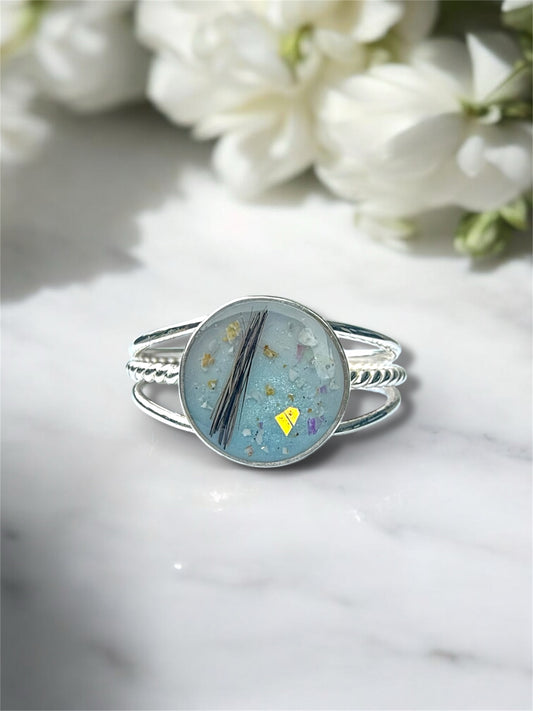 Trio Round Breastmilk | Memorial Keepsake Ring