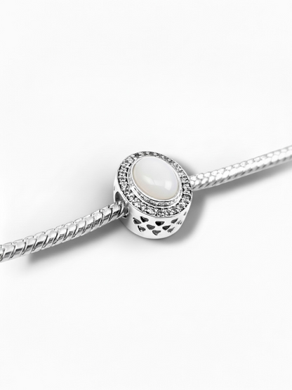 Oval Birthstone Breastmilk | Memorial Keepsake Charm