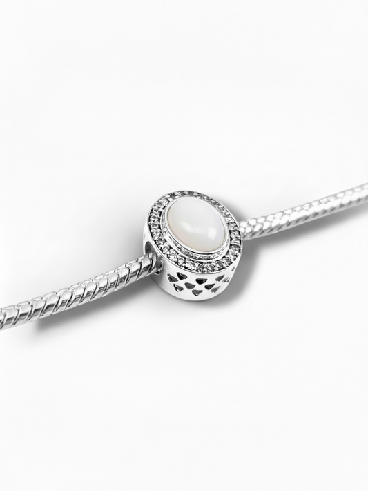 Oval Birthstone Breastmilk | Memorial Keepsake Charm