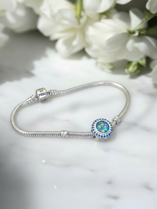 Round Birthstone Breastmilk | Memorial Keepsake Charm