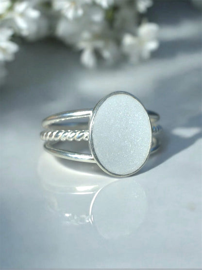 Trio Oval Breastmilk | Memorial Keepsake Ring