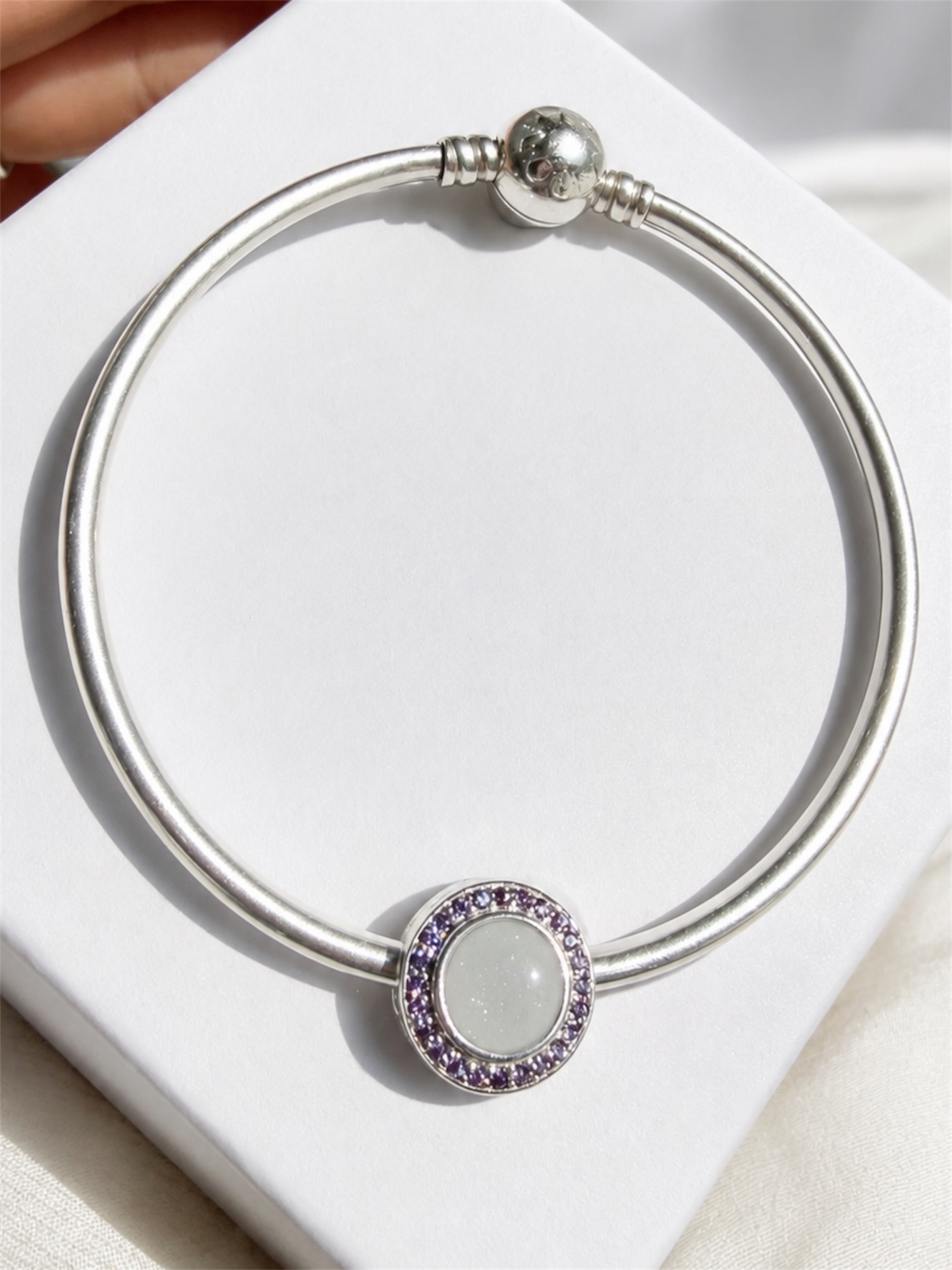 Round Birthstone Breastmilk | Memorial Keepsake Charm
