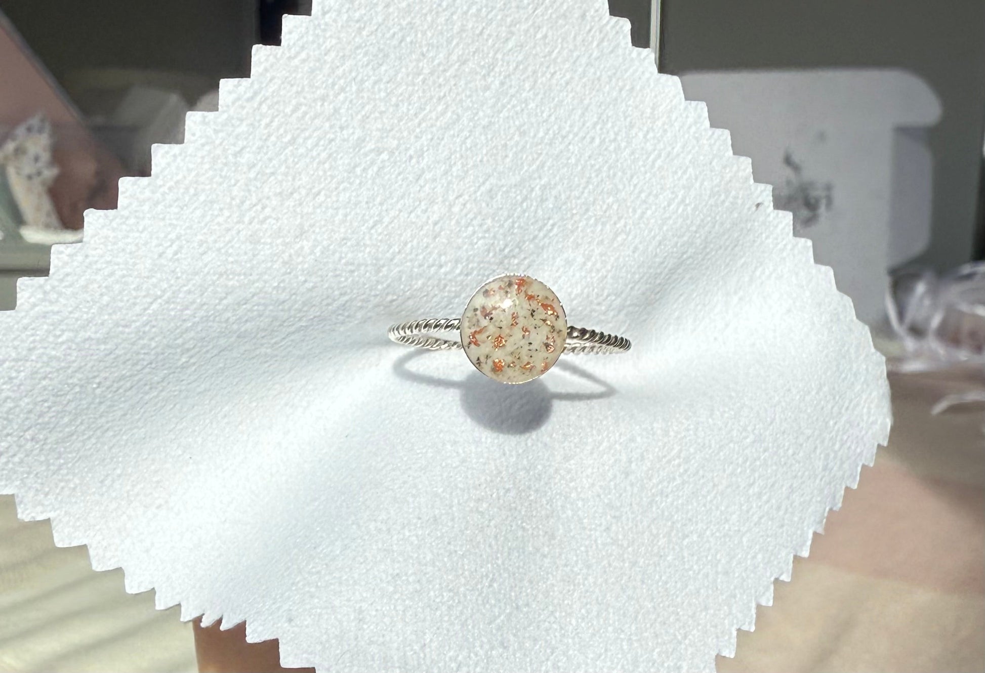 Dainty Twisted Round Ring - Loved Beyond Measure Keepsakes