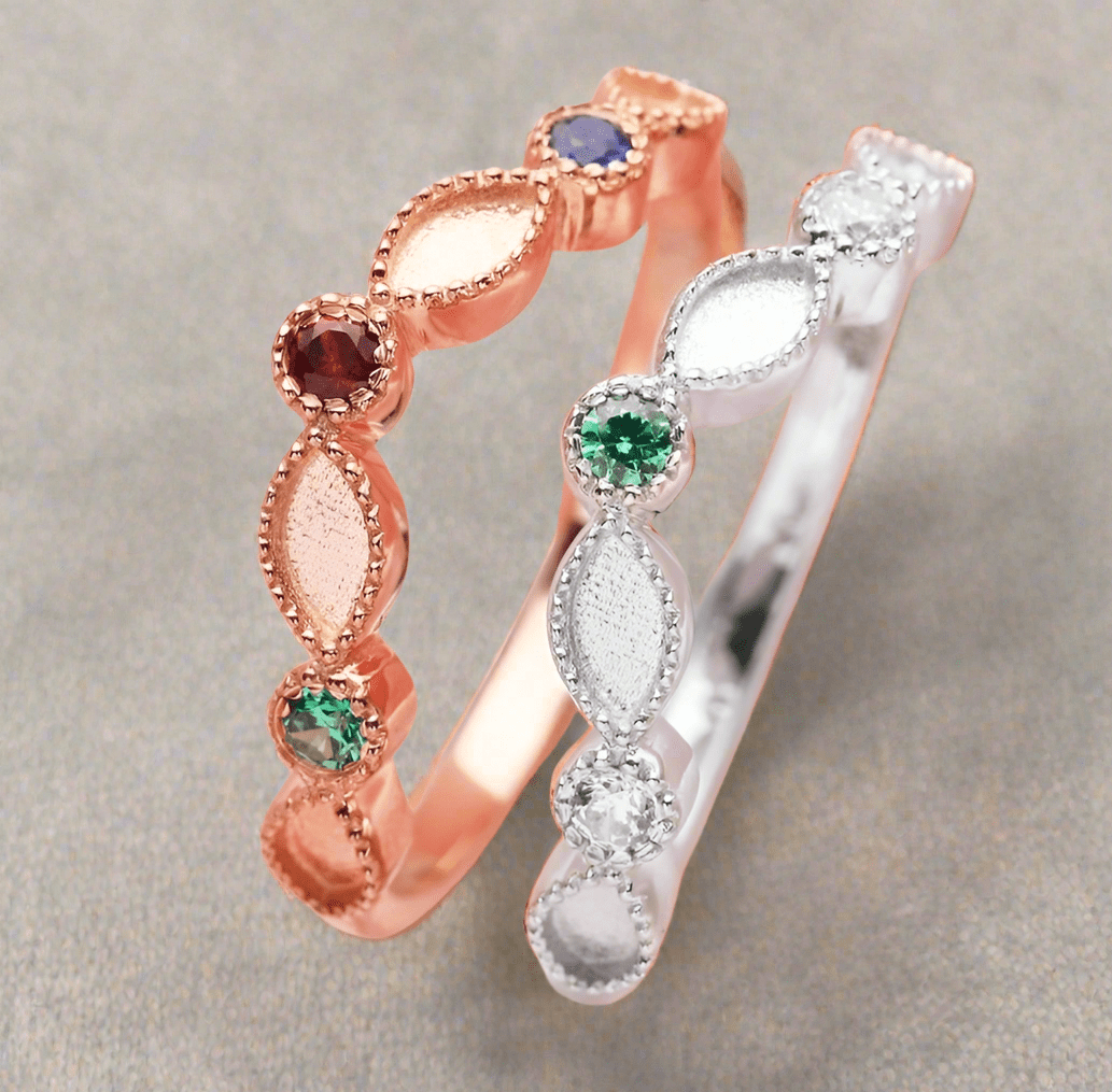 Halo Birthstone Band - Loved Beyond Measure Keepsakes