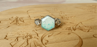 Hexagon Keepsake Ring - Loved Beyond Measure Keepsakes